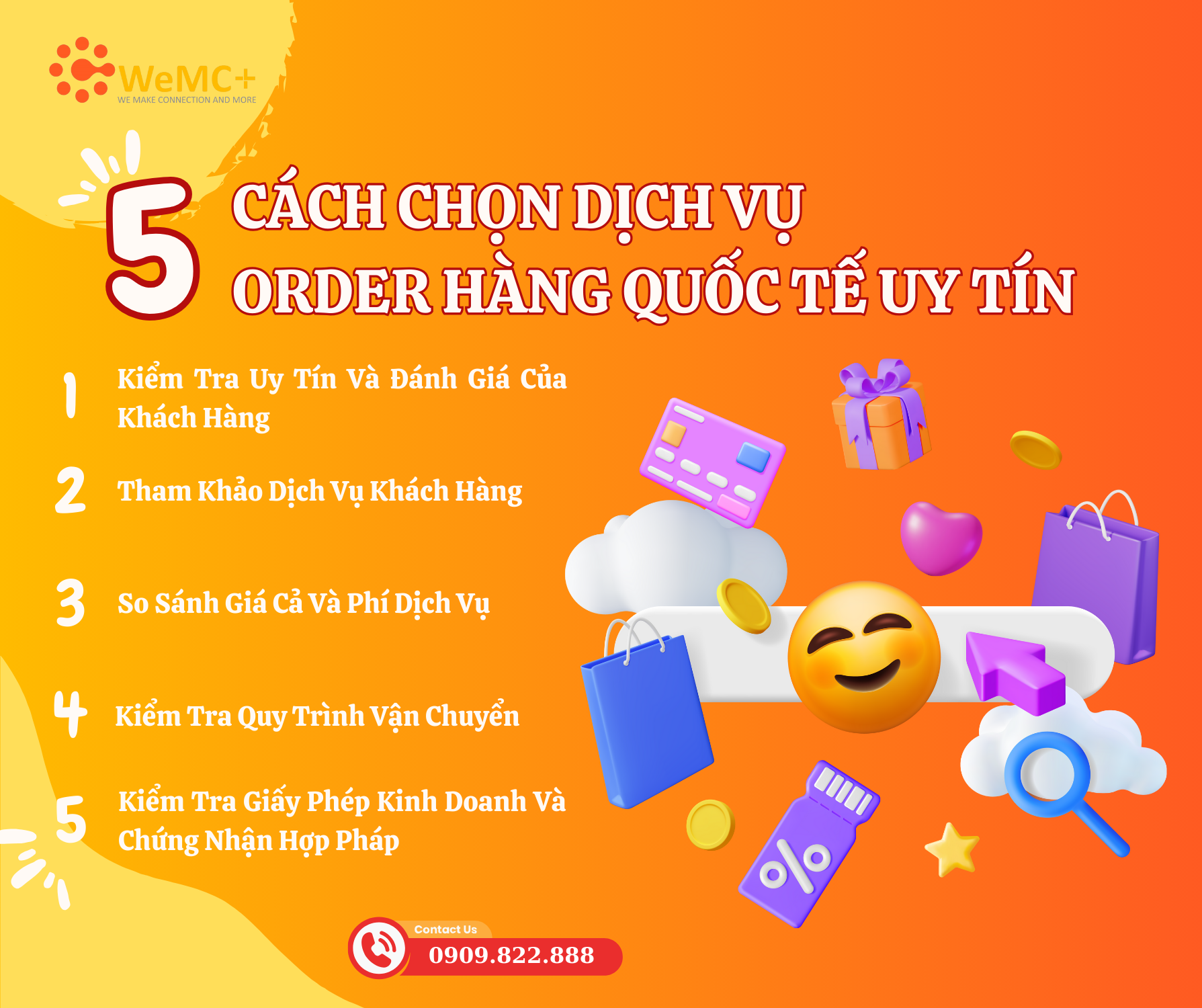 WeMC Order Ship tự hào là một trong những dịch vụ order hàng quốc tế uy tín hàng đầu, luôn đặt khách hàng lên hàng đầu và cam kết mang đến trải nghiệm mua sắm tốt nhất cho bạn.